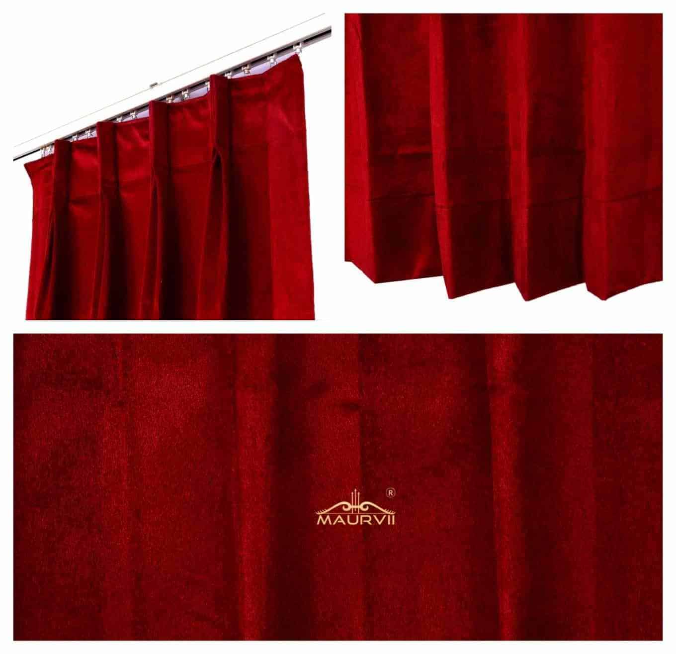 church door curtains in triple pleated pattern