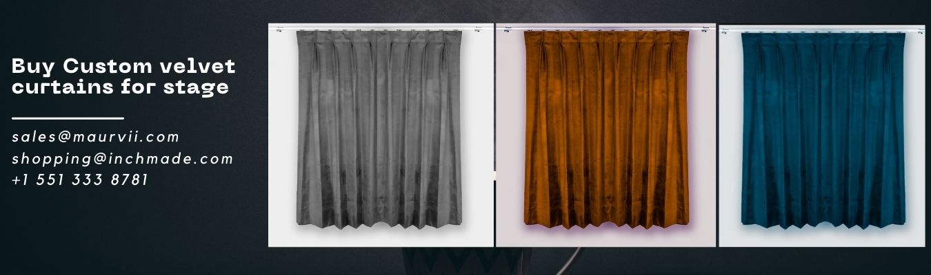 Velvet stage curtains