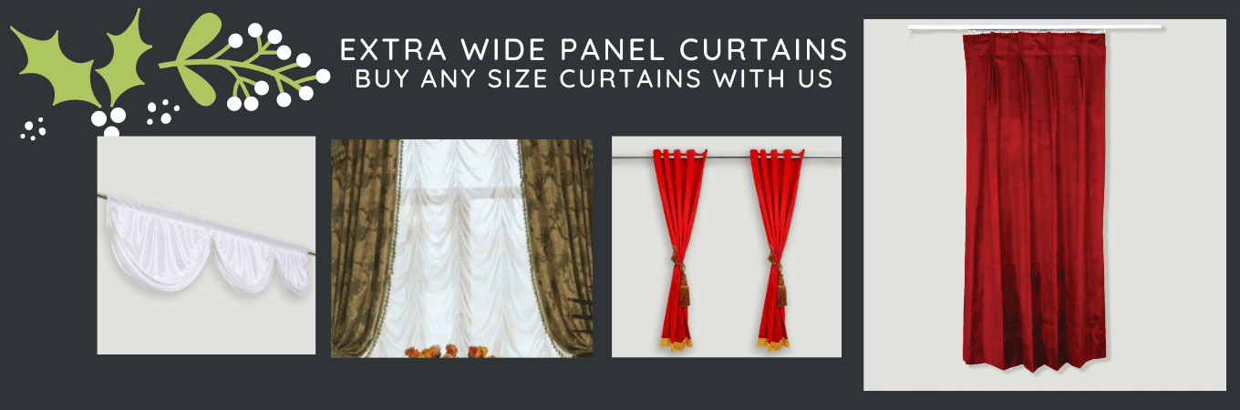 buy extra wide panel curtains in red color