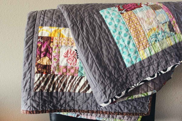 Embroidered  Indian quilts with border patchwork 