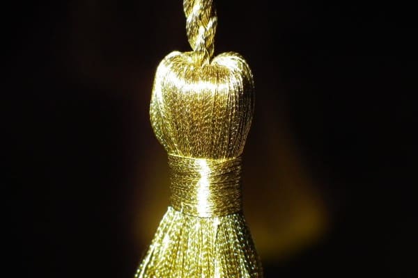 Decorative golden color tassel