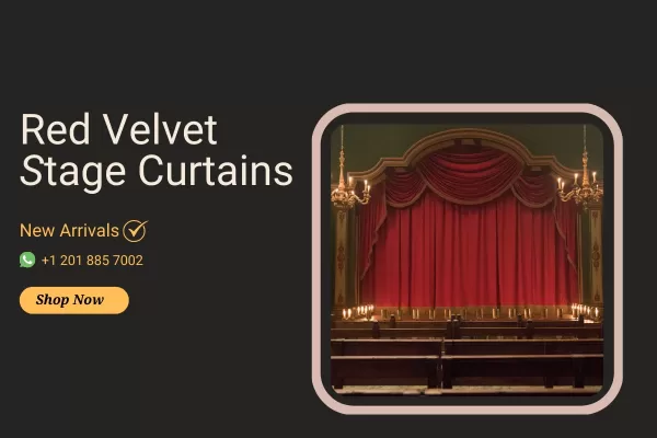 red velvet curtains hanged in traverse rod